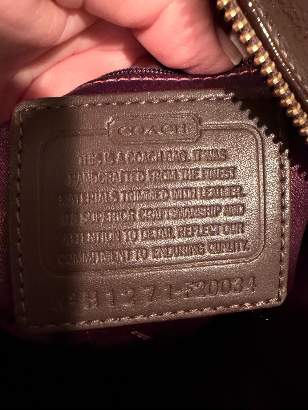 Coach Ashley Floral Print Satchel in Brown & Purple - Picture 10 of 10